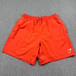 Gymshark Shorts Mens Medium Orange Arrival 7" Lightweight Athletic Running Gym